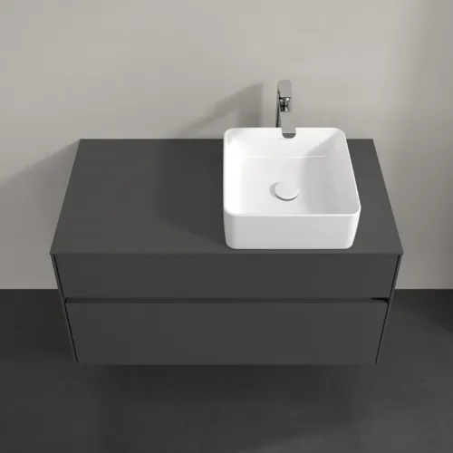 VILLEROY BOCH Toaletní skříňka Collaro, 2 výsuvy, 1000 x 548 x 500 mm, lesklá šedá / lesklá šedá #C04000FP, obrázek 4