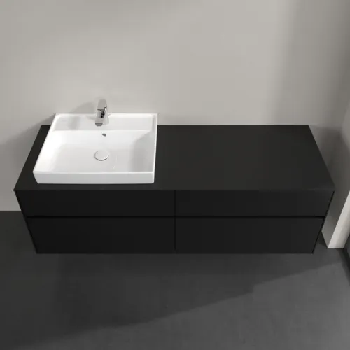 VILLEROY BOCH Toaletní skříňka Collaro, 4 výsuvy, 1600 x 548 x 500 mm, Volcano Black / Volcano Black #C02200VL, obrázek 4