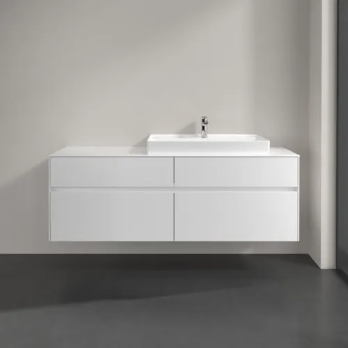 VILLEROY BOCH Toaletní skříňka Collaro, 4 výsuvy, 1600 x 548 x 500 mm, lesklá bílá / lesklá bílá #C02700DH, obrázek 3