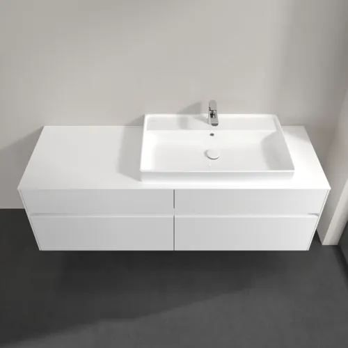 VILLEROY BOCH Toaletní skříňka Collaro, 4 výsuvy, 1600 x 548 x 500 mm, lesklá bílá / lesklá bílá #C02700DH, obrázek 4