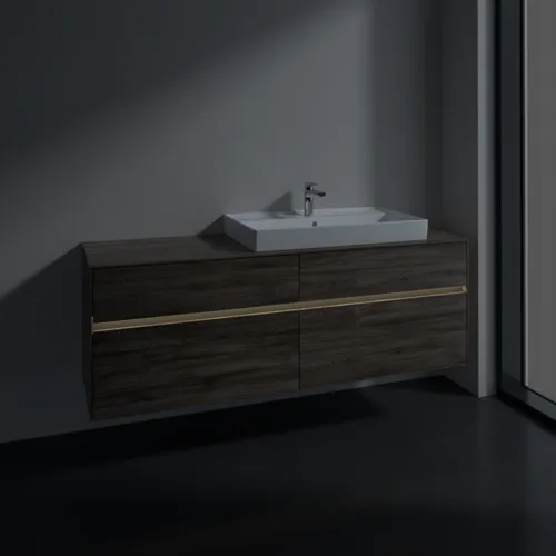 VILLEROY BOCH Umyvadlová skříňka Collaro, s osvětlením, 4 výsuvy, 1600 x 548 x 500 mm, dub kamenný #C027B0RK, obrázek 5