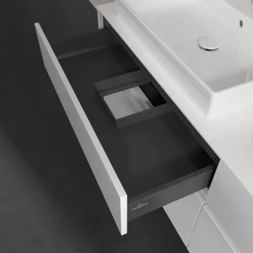 VILLEROY BOCH Toaletní skříňka Collaro, s osvětlením, 4 výsuvy, 1600 x 548 x 500 mm, lesklá bílá / lesklá bílá #C024B0DH, obrázek 8