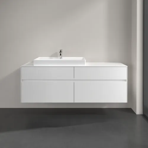 VILLEROY BOCH Toaletní skříňka Collaro, s osvětlením, 4 výsuvy, 1600 x 548 x 500 mm, bílá matná / bílá matná #C026B0MS, obrázek 3