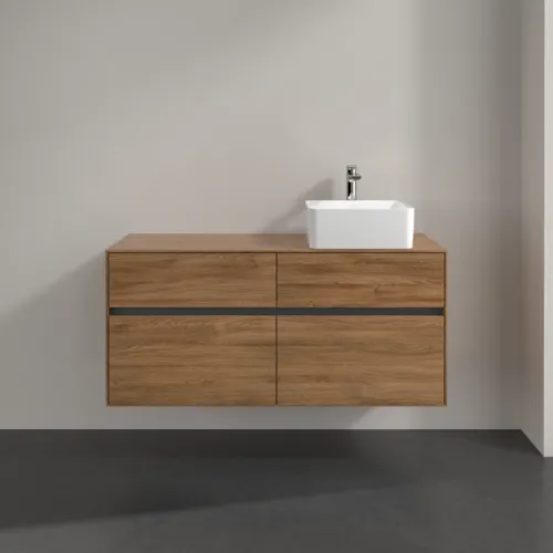 VILLEROY BOCH Toaletní skříňka Collaro, 4 výsuvy, 1200 x 548 x 500 mm, dub Kansas #C04300RH, obrázek 3