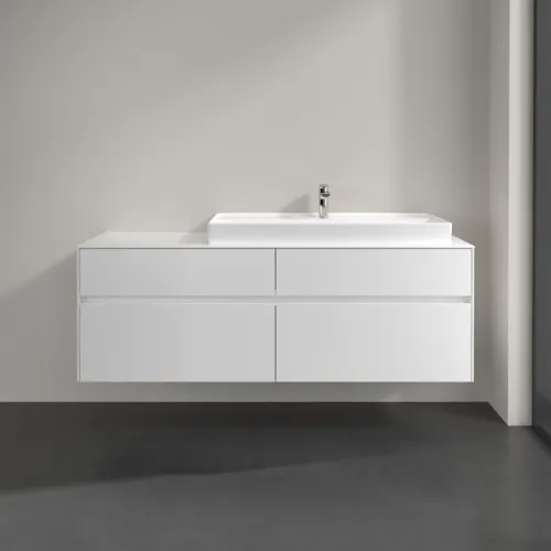 VILLEROY BOCH Toaletní skříňka Collaro, s osvětlením, 4 výsuvy, 1600 x 548 x 500 mm, lesklá bílá / lesklá bílá #C030B0DH, obrázek 3