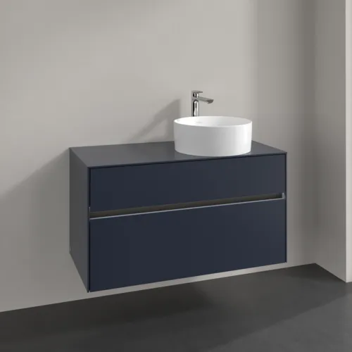 VILLEROY BOCH Collaro toaletní skříňka, s osvětlením, 2 výsuvy, 1000 x 548 x 500 mm, Marine Blue / Marine Blue #C040B0VQ, obrázek 2