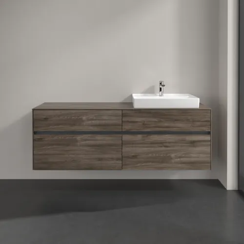 VILLEROY BOCH Umyvadlová skříňka Collaro, s osvětlením, 4 výsuvy, 1600 x 548 x 500 mm, dub kamenný #C023B0RK, obrázek 3