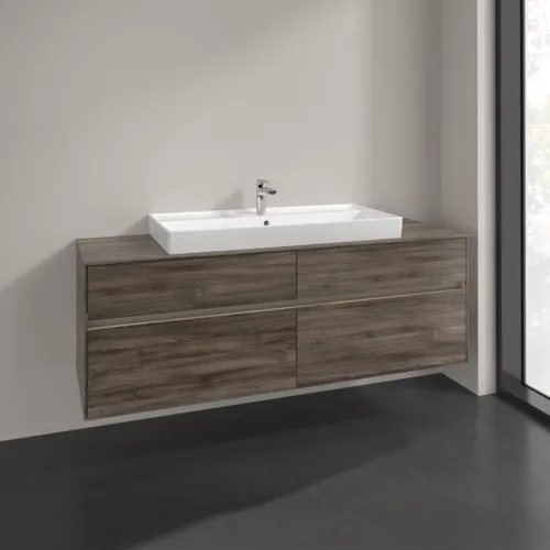 VILLEROY BOCH Umyvadlová skříňka Collaro, s osvětlením, 4 výsuvy, 1600 x 548 x 500 mm, dub kamenný #C031B0RK, obrázek 2