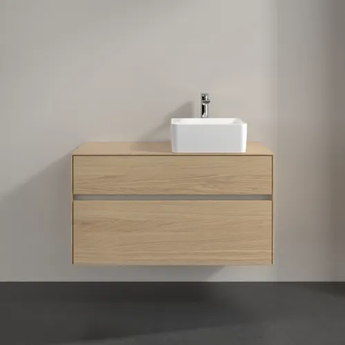 VILLEROY BOCH Toaletní skříňka Collaro, s osvětlením, 2 výsuvy, 1000 x 548 x 500 mm, severský dub / severský dub #C040B0VJ, obrázek 3