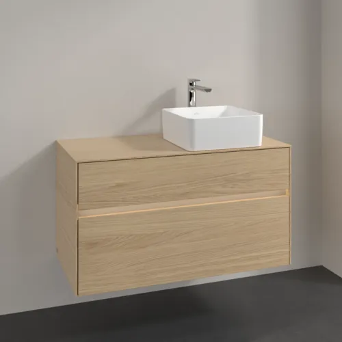 VILLEROY BOCH Toaletní skříňka Collaro, s osvětlením, 2 výsuvy, 1000 x 548 x 500 mm, severský dub / severský dub #C040B0VJ, obrázek 2