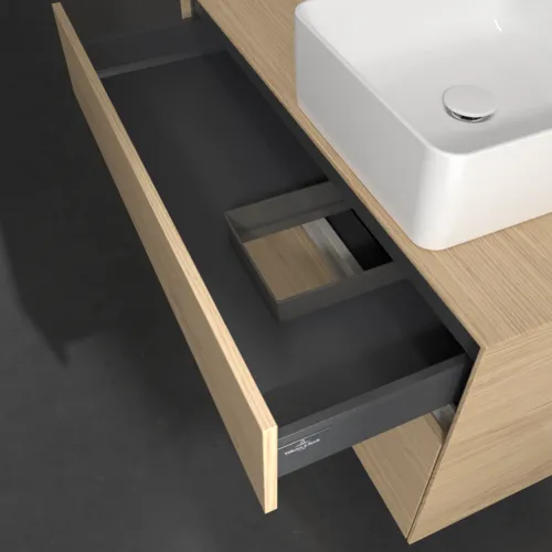 VILLEROY BOCH Toaletní skříňka Collaro, s osvětlením, 2 výsuvy, 1000 x 548 x 500 mm, severský dub / severský dub #C040B0VJ, obrázek 8