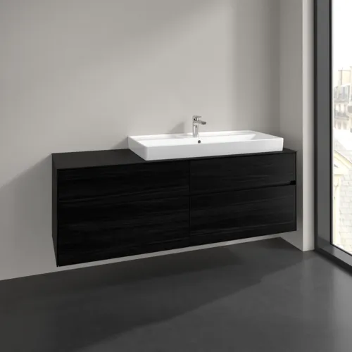 VILLEROY BOCH Toaletní skříňka Collaro, 4 výsuvy, 1600 x 548 x 500 mm, černý dub / černý dub #C03000AB, obrázek 2