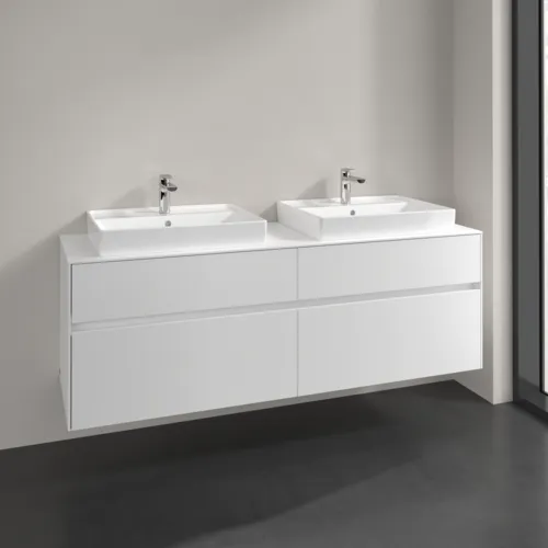 VILLEROY BOCH Toaletní skříňka Collaro, 4 výsuvy, 1600 x 548 x 500 mm, bílá matná / bílá matná #C02400MS, obrázek 2