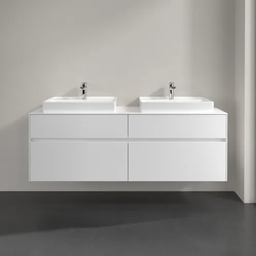 VILLEROY BOCH Toaletní skříňka Collaro, 4 výsuvy, 1600 x 548 x 500 mm, bílá matná / bílá matná #C02400MS, obrázek 3