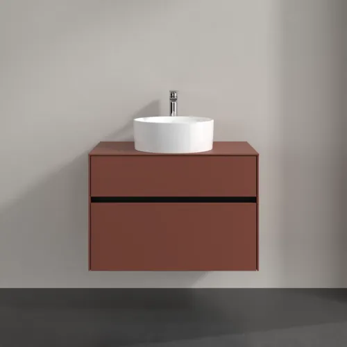VILLEROY BOCH Toaletní skříňka Collaro, 2 výsuvy, 800 x 548 x 500 mm, vínově červená / vínově červená #C03700AH, obrázek 3