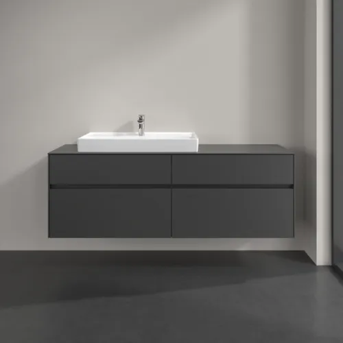 VILLEROY BOCH Toaletní skříňka Collaro, 4 výsuvy, 1600 x 548 x 500 mm, grafitová / grafitová #C02600VR, obrázek 3