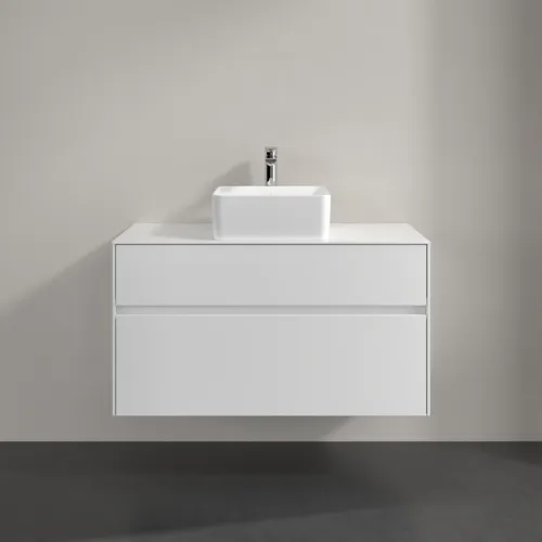 VILLEROY BOCH Umyvadlová skříňka Collaro, 2 zásuvky, 1000 x 548 x 500 mm, lesklá bílá / lesklá bílá #C03800DH, obrázek 3