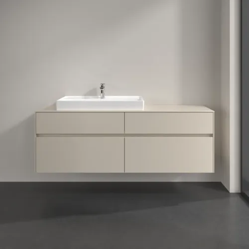 VILLEROY BOCH Toaletní skříňka Collaro, 4 výsuvy, 1600 x 548 x 500 mm, Cashmere Grey / Cashmere Grey #C02600VN, obrázek 3