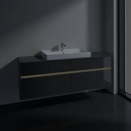 VILLEROY BOCH Toaletní skříňka Collaro, s osvětlením, 4 výsuvy, 1600 x 548 x 500 mm, lesklá šedá / lesklá šedá #C028B0FP, obrázek 5