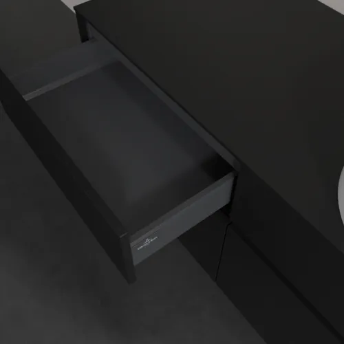 VILLEROY BOCH Toaletní skříňka Collaro, 4 výsuvy, 1200 x 548 x 500 mm, Volcano Black / Volcano Black #C04300VL, obrázek 7