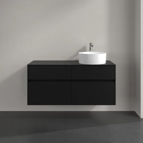 VILLEROY BOCH Toaletní skříňka Collaro, 4 výsuvy, 1200 x 548 x 500 mm, Volcano Black / Volcano Black #C04300VL, obrázek 3