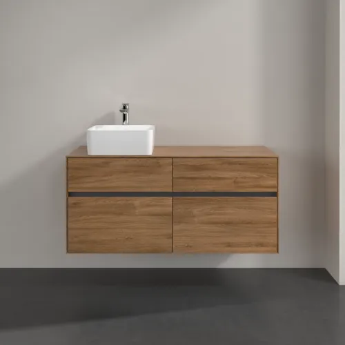 VILLEROY BOCH Toaletní skříňka Collaro, 4 výsuvy, 1200 x 548 x 500 mm, dub Kansas #C04200RH, obrázek 3