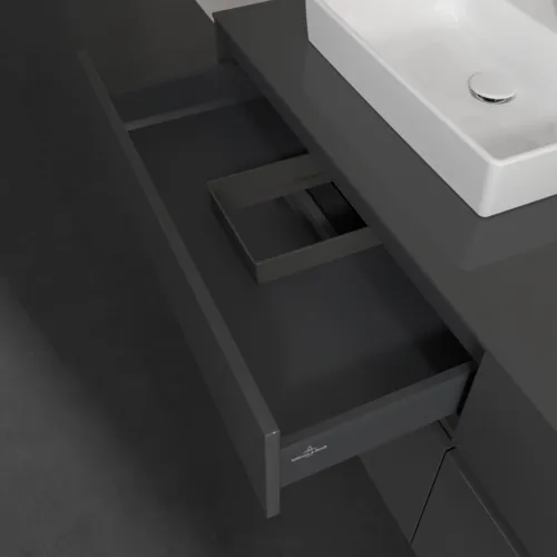 VILLEROY BOCH Toaletní skříňka Collaro, s osvětlením, 4 výsuvy, 1600 x 548 x 500 mm, lesklá šedá / lesklá šedá #C021B0FP, obrázek 8