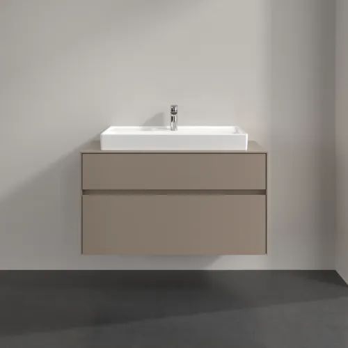 VILLEROY BOCH Toaletní skříňka Collaro, 2 výsuvy, 1000 x 548 x 500 mm, taupe / taupe #C02000VM, obrázek 3