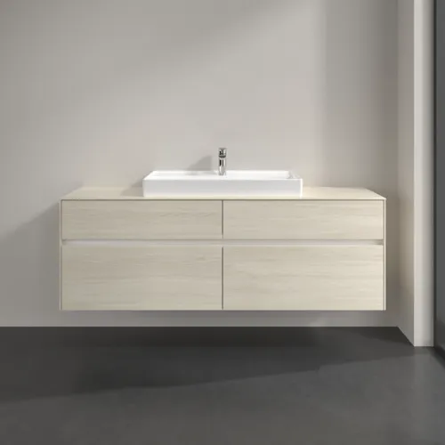 VILLEROY BOCH Toaletní skříňka Collaro, 4 výsuvy, 1600 x 548 x 500 mm, bílý dub / bílý dub #C02800AA, obrázek 3