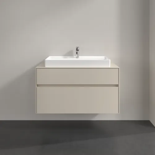 VILLEROY BOCH Toaletní skříňka Collaro, 2 výsuvy, 1000 x 548 x 500 mm, Cashmere Grey / Cashmere Grey #C02000VN, obrázek 3