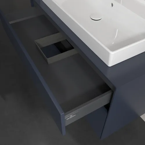 VILLEROY BOCH Toaletní skříňka Collaro, 2 výsuvy, 1000 x 548 x 500 mm, Marine Blue / Marine Blue #C02000VQ, obrázek 7