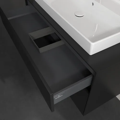 VILLEROY BOCH Collaro toaletní skříňka, 2 výsuvy, 1000 x 548 x 500 mm, Volcano Black / Volcano Black #C02000VL, obrázek 7