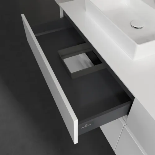 VILLEROY BOCH Toaletní skříňka Collaro, s osvětlením, 4 výsuvy, 1600 x 548 x 500 mm, lesklá bílá / lesklá bílá #C021B0DH, obrázek 8