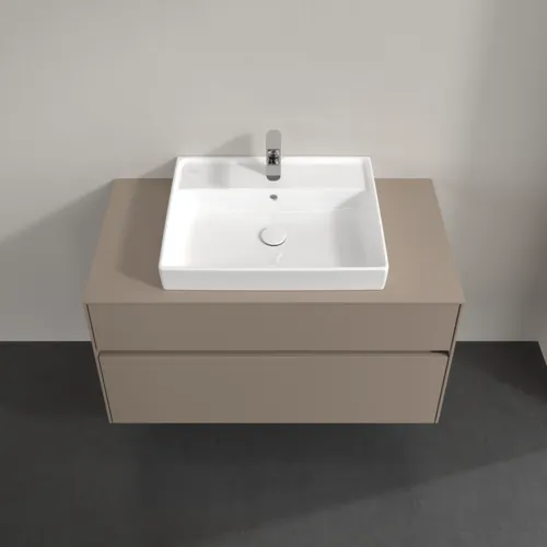 VILLEROY BOCH Toaletní skříňka Collaro, 2 výsuvy, 1000 x 548 x 500 mm, taupe / taupe #C01900VM, obrázek 4