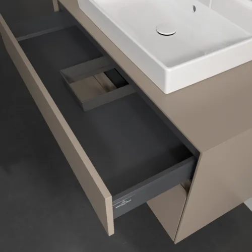 VILLEROY BOCH Toaletní skříňka Collaro, 2 výsuvy, 1000 x 548 x 500 mm, taupe / taupe #C01900VM, obrázek 7