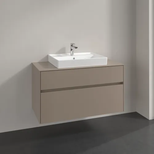 VILLEROY BOCH Toaletní skříňka Collaro, 2 výsuvy, 1000 x 548 x 500 mm, taupe / taupe #C01900VM, obrázek 2
