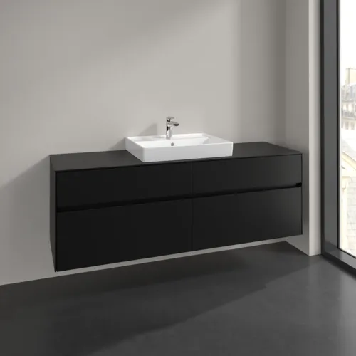 VILLEROY BOCH Toaletní skříňka Collaro, 4 výsuvy, 1600 x 548 x 500 mm, Volcano Black / Volcano Black #C02500VL, obrázek 2