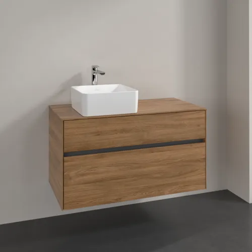 VILLEROY BOCH Toaletní skříňka Collaro, 2 výsuvy, 1000 x 548 x 500 mm, dub Kansas #C03900RH, obrázek 2