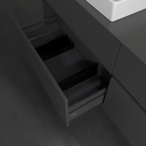 VILLEROY BOCH Toaletní skříňka Collaro, s osvětlením, 4 výsuvy, 1600 x 548 x 500 mm, Grafit / Grafit #C022B0VR, obrázek 7