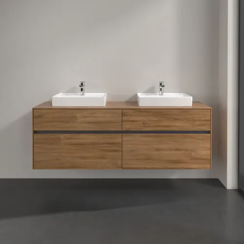 VILLEROY BOCH Toaletní skříňka Collaro, s osvětlením, 4 výsuvy, 1600 x 548 x 500 mm, dub Kansas #C021B0RH, obrázek 3