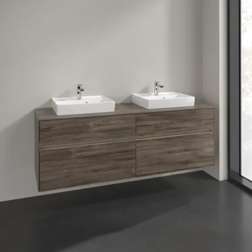 VILLEROY BOCH Umyvadlová skříňka Collaro, s osvětlením, 4 výsuvy, 1600 x 548 x 500 mm, dub kamenný #C021B0RK, obrázek 2