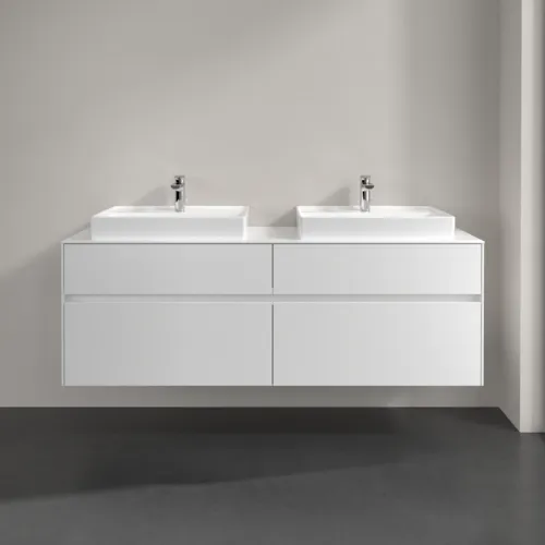 VILLEROY BOCH Toaletní skříňka Collaro, 4 výsuvy, 1600 x 548 x 500 mm, lesklá bílá / lesklá bílá #C02400DH, obrázek 3