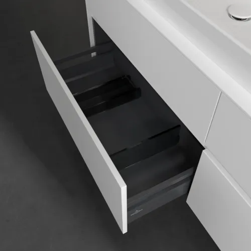 VILLEROY BOCH Toaletní skříňka Collaro, 4 výsuvy, 1600 x 548 x 500 mm, bílá matná / bílá matná #C02600MS, obrázek 6