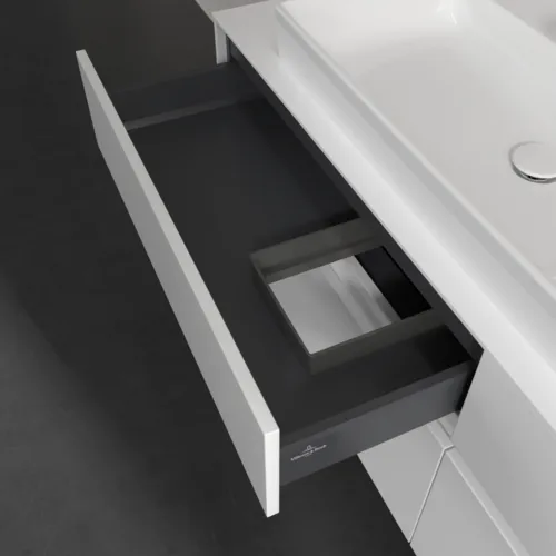 VILLEROY BOCH Toaletní skříňka Collaro, 4 výsuvy, 1600 x 548 x 500 mm, bílá matná / bílá matná #C02600MS, obrázek 7