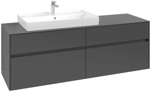VILLEROY BOCH Toaletní skříňka Collaro, s osvětlením, 4 výsuvy, 1600 x 548 x 500 mm, Grafit / Grafit #C026B0VR