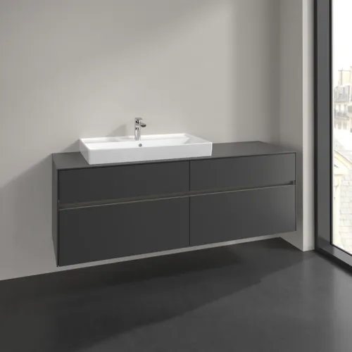 VILLEROY BOCH Toaletní skříňka Collaro, s osvětlením, 4 výsuvy, 1600 x 548 x 500 mm, Grafit / Grafit #C026B0VR, obrázek 2