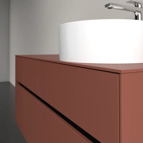 VILLEROY BOCH Toaletní skříňka Collaro, 4 výsuvy, 1200 x 548 x 500 mm, Vínově červená / Vínově červená #C04300AH, obrázek 5