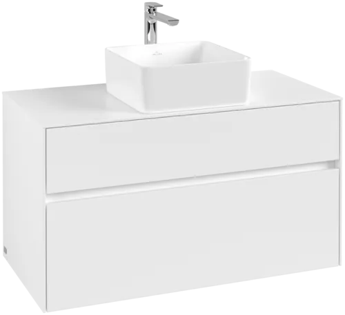 VILLEROY BOCH Collaro toaletní skříňka, 2 výsuvy, 1000 x 548 x 500 mm, bílá matná / bílá matná #C03800MS