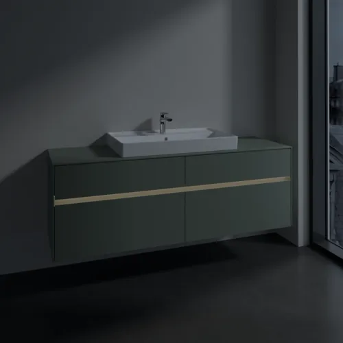 VILLEROY BOCH Toaletní skříňka Collaro, s osvětlením, 4 výsuvy, 1600 x 548 x 500 mm, Soft Green / Soft Green #C028B0AF, obrázek 5