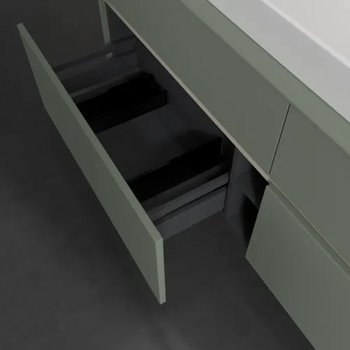 VILLEROY BOCH Toaletní skříňka Collaro, s osvětlením, 4 výsuvy, 1600 x 548 x 500 mm, Soft Green / Soft Green #C028B0AF, obrázek 7